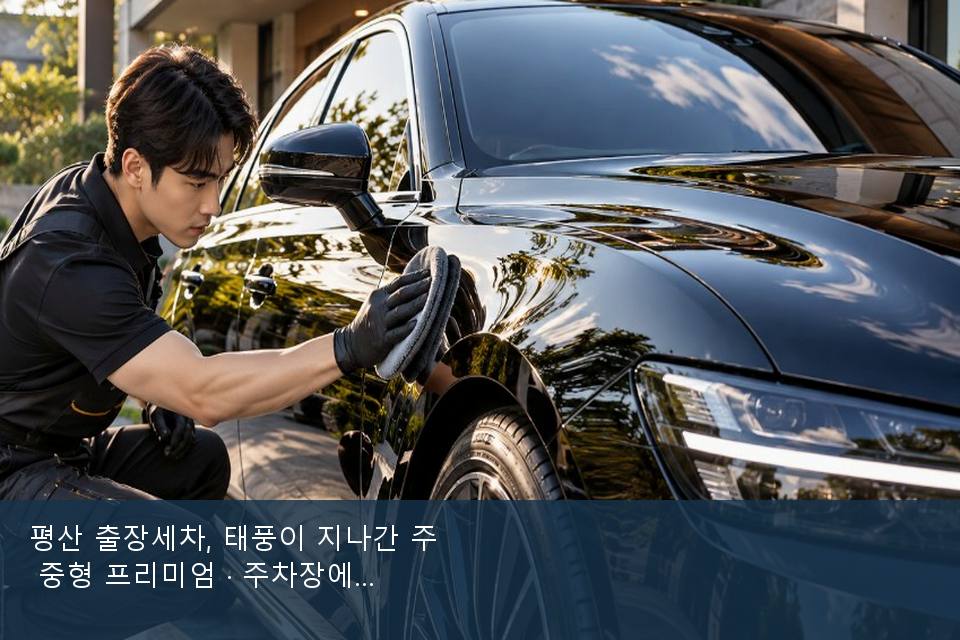 평산 출장세차, 태풍이 지나간 주 중형 프리미엄 · 주차장에서 부른 날